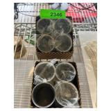 Six Metal Napkin Rings in Original Box