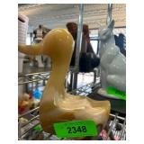 Carved Onyx Stone Duck Figurine