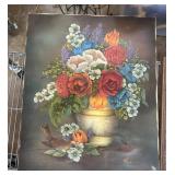 Floral Still Life Oil Painting on Canvas T Hill