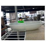 Pyrex Divided White Glass Serving Dish