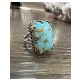 German-Made Ring Featuring Turquoise Stone