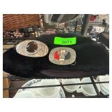 Boy Scouts Belt Buckles and Fur Hat