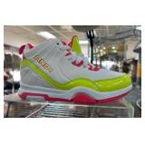 AND1 Youth Basketball Shoes, White/Pink/Yellow