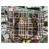 Burberry Plaid Handbag with Shoulder Straps
