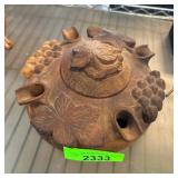 Carved Wood Grolla Friendship Cup