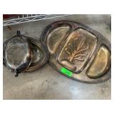 Metal Serving Trays with Dividers