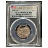 2017-S Effigy Mounds NP Quarter, PCGS PR69DCAM