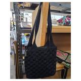 Black Crochet Shoulder Bag by The Sak
