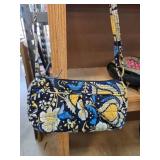 Vera Bradley Floral Shoulder Bag in Blue and Yello