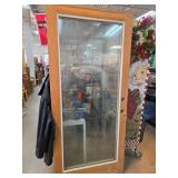 2pc Wooden Frame Glass Panel Doors