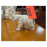 Vintage Metal Elephant Figurine with Open Base