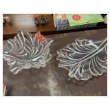 Mikasa Germany Glass Leaf Dish Set