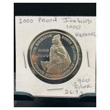 2000 Iceland 1000 Kronur Proof Coin
