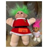 Troll Dolls in Festive and Ice Skating Outfits