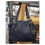 Michael Kors Navy Blue Leather Handbag