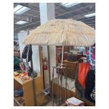 Hawaiian Grass Umbrella With Metal Stand
