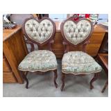 Heart-Back Upholstered Chairs