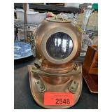 Miniature Copper Diving Helmet Display