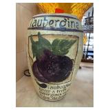 Decorative Ceramic Vase with Aubergine Motif