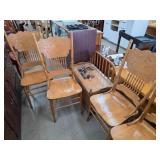 Oak Table and Four Chairs Set