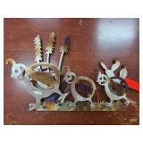 Metal Art Quail Scene by John & Carol Guest