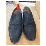 Gravati Black Leather Slip-On Shoes