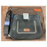 Wrangler Black Faux Leather Sling Bag