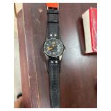 Fossil Watch with Black Leather Strap