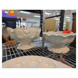 Two Ironstone Pedestal Bowls