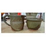 Potts Handcrafted Ceramic Pitcher and Bowl Set