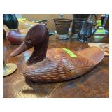 Hand-Carved Wooden Duck Decoy