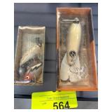 Two Vintage Fishing Lures with Original Boxes