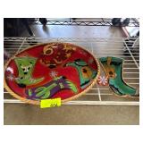 Clay Art Wild West Hand-Painted Dish Set