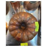 Copper Bundt-Style Mold With Interior Tin Lining