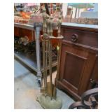 Brass Fireplace Tool Set With Stand