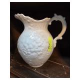 Wheeling Pottery Co. White Ceramic Pitcher