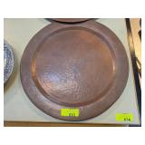 Hand-Hammered Copper Round Tray
