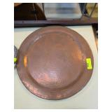 Hammered Copper Round Tray