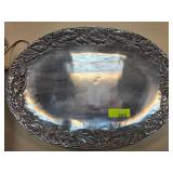 Oval Decorative Metal Serving Tray