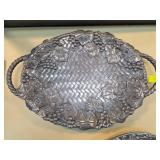 Lenox Metal Serving Tray with Grape Motif