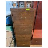 Wooden Four-Drawer File Cabinet