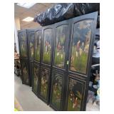 Asian Decorative Six-Panel Folding Screen