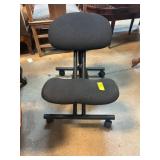 Black Upholstered Kneeling Office Chair