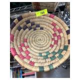 Handwoven Multicolor Straw Basket