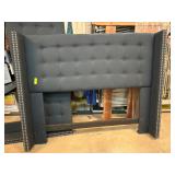 Black Upholstered Headboards with Studded Design
