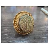 Heng Nai Gold-Tone Druzy Statement Ring, Sz 8