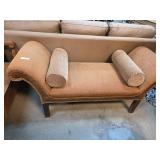 Upholstered Chaise Lounge With Bolster Pillows