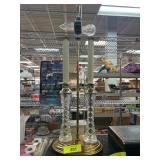 Brass and Crystal Dual Candle-Style Lamp