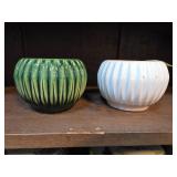 2pc McCoy Pottery Planters, USA-Marked