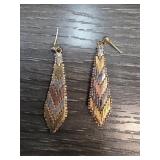 Sterling Silver Multitone Drop Earrings